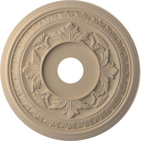 Ekena Millwork Baltimore PVC Medallion (Canopies up to 7 3/4"), 19"OD x 3 1/2"ID x 1"P, Satin Smokey Beige CMP19BAGBE